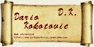 Dario Kokotović vizit kartica